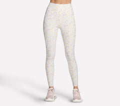 Skechers Women | GO WALK Rib Floral Full Length High-Waisted Legging