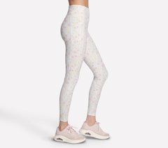 Skechers Women | GO WALK Rib Floral Full Length High-Waisted Legging