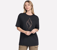 Skechers Women | Gold Splatter Diamond Short Sleeve Tee