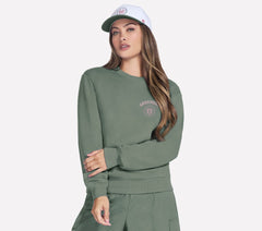 Skechers Women | Collegiate Crest Crewneck