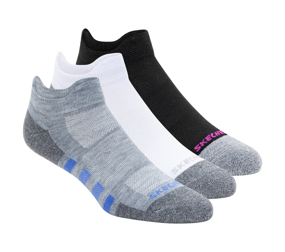 Skechers Women|Clothing | Work: Lowcut Heel Tab Socks - 3 Pack