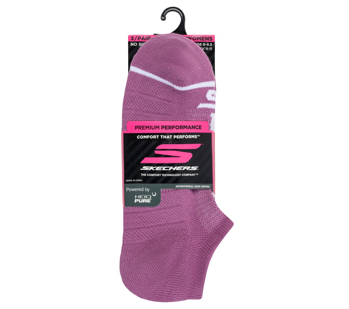 Skechers Women|Clothing | 3 Pack Women's No Show Premium Basic Socks