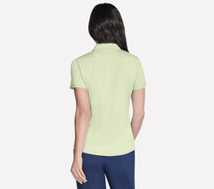 Skechers Women | Short Sleeve On The Green Striped Polo