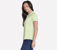 Skechers Women | Short Sleeve On The Green Striped Polo