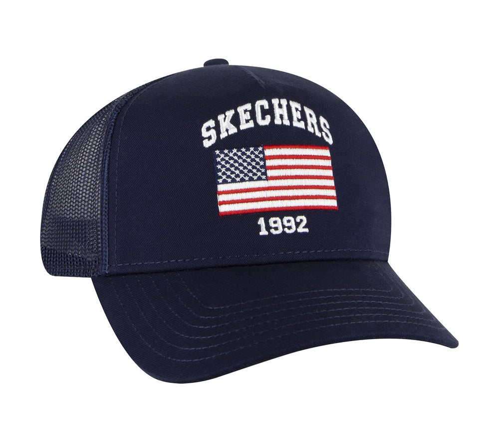 Skechers Women|Men|Clothing | Accessories USA Flag Trucker Hat