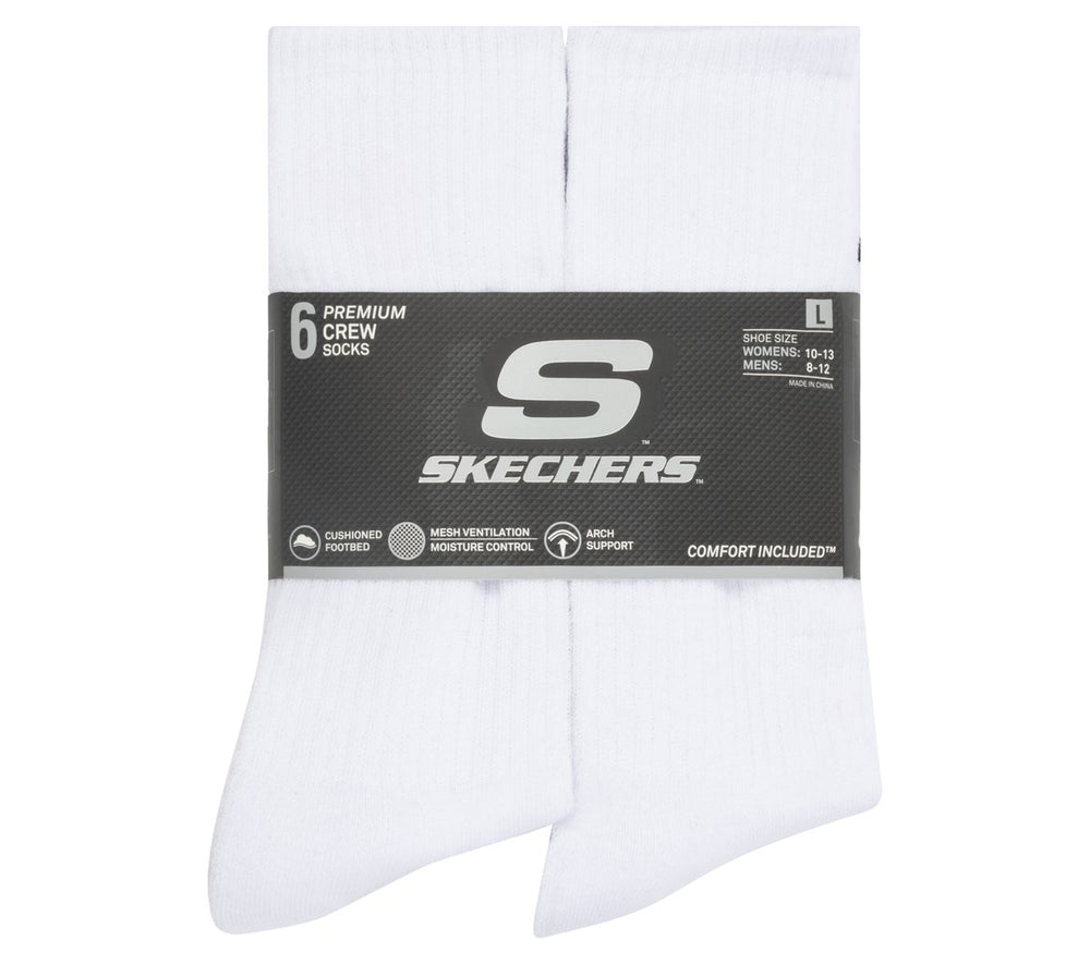 Skechers Men|Clothing | 6 Pack Large Core Crew Socks