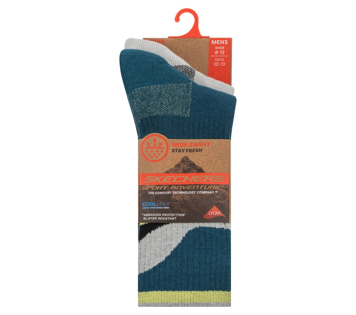 Skechers Men|Clothing | 2 Pack Men's Crew Trail Socks