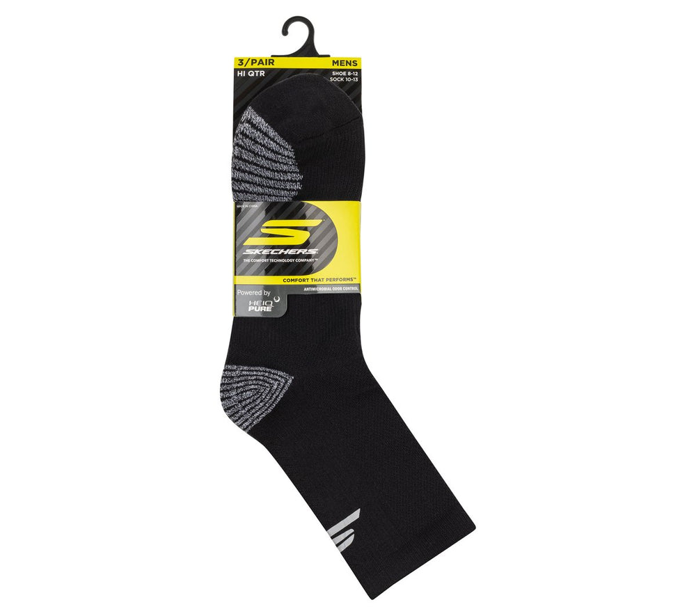 Skechers Men|Clothing | 3 Pack Men's Performance Running High Quarter Socks