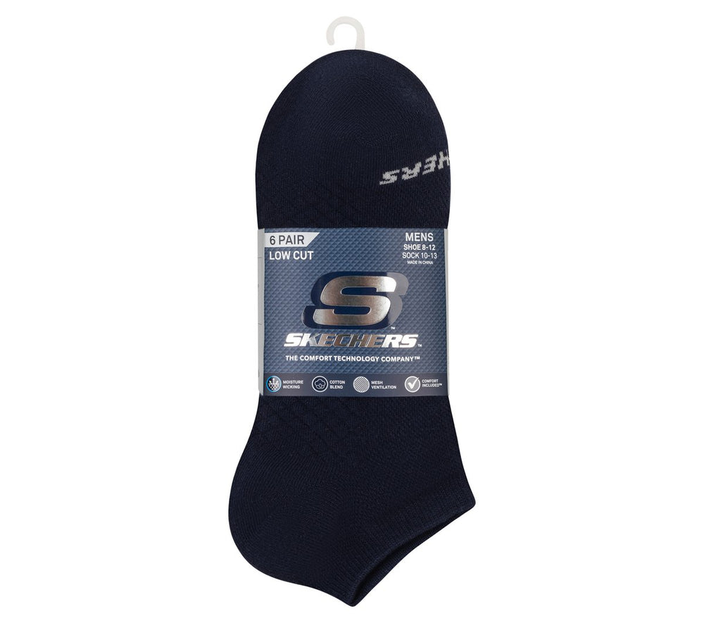 Skechers Men|Clothing | 6 Pack Men's Low Cut Texture Knit Socks
