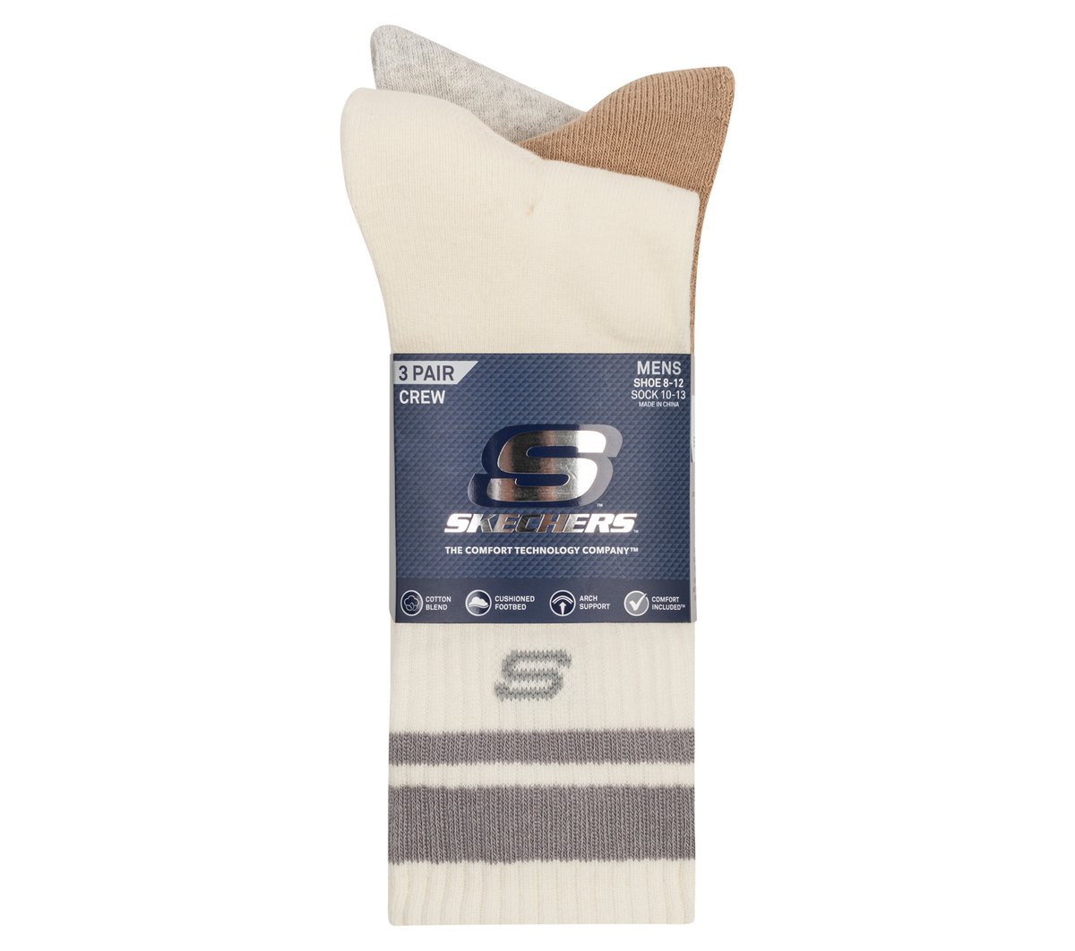 Skechers Men|Clothing | 3 Pack Men's Lifestyle Crew Socks