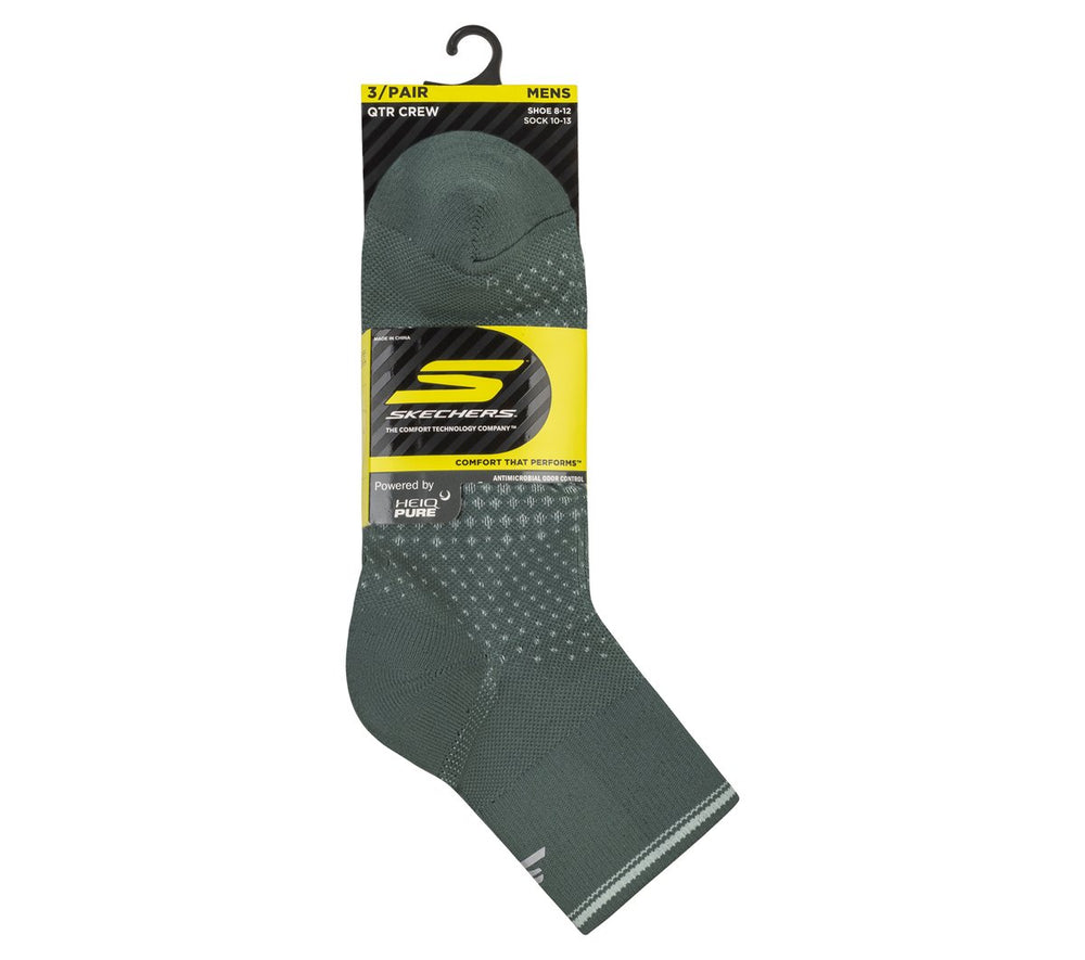 Skechers Men|Clothing | 3 Pack Men's Performance Running Quarter Socks