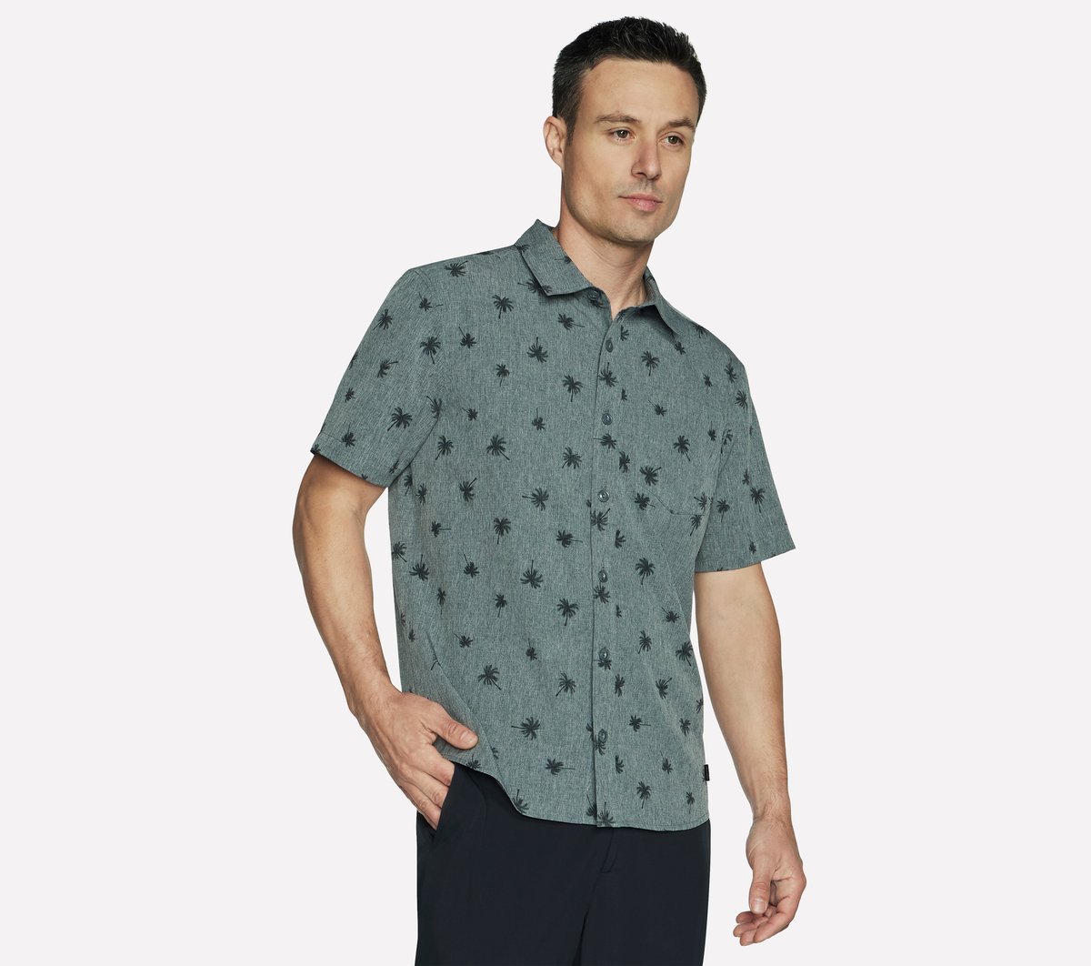 Skechers Men | The GO WALK Air Printed Short Sleeve Shirt