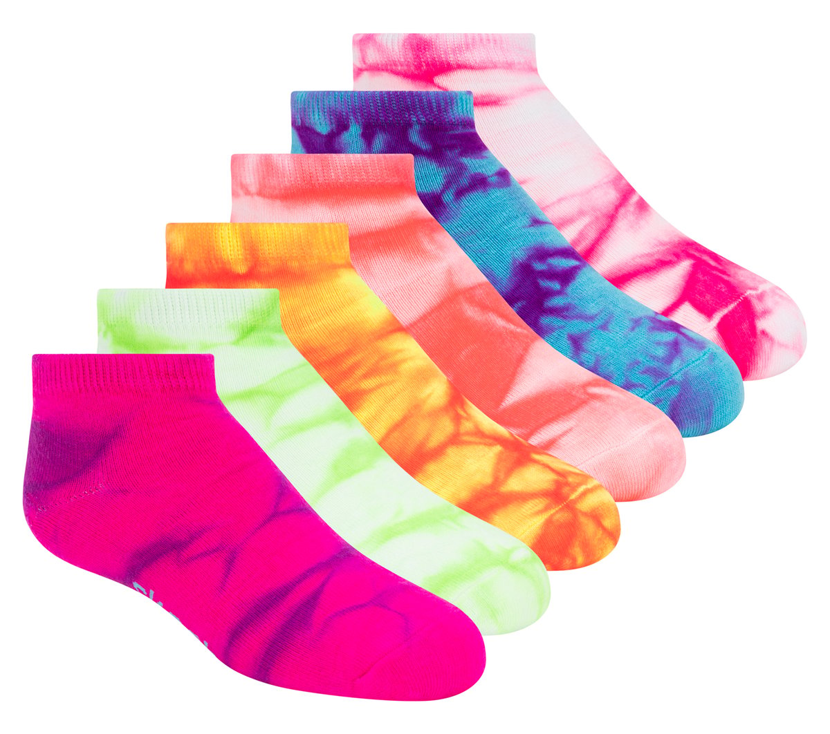 Skechers Kids|Clothing | 6 Pack Girls' Tie Dye Fashion Socks