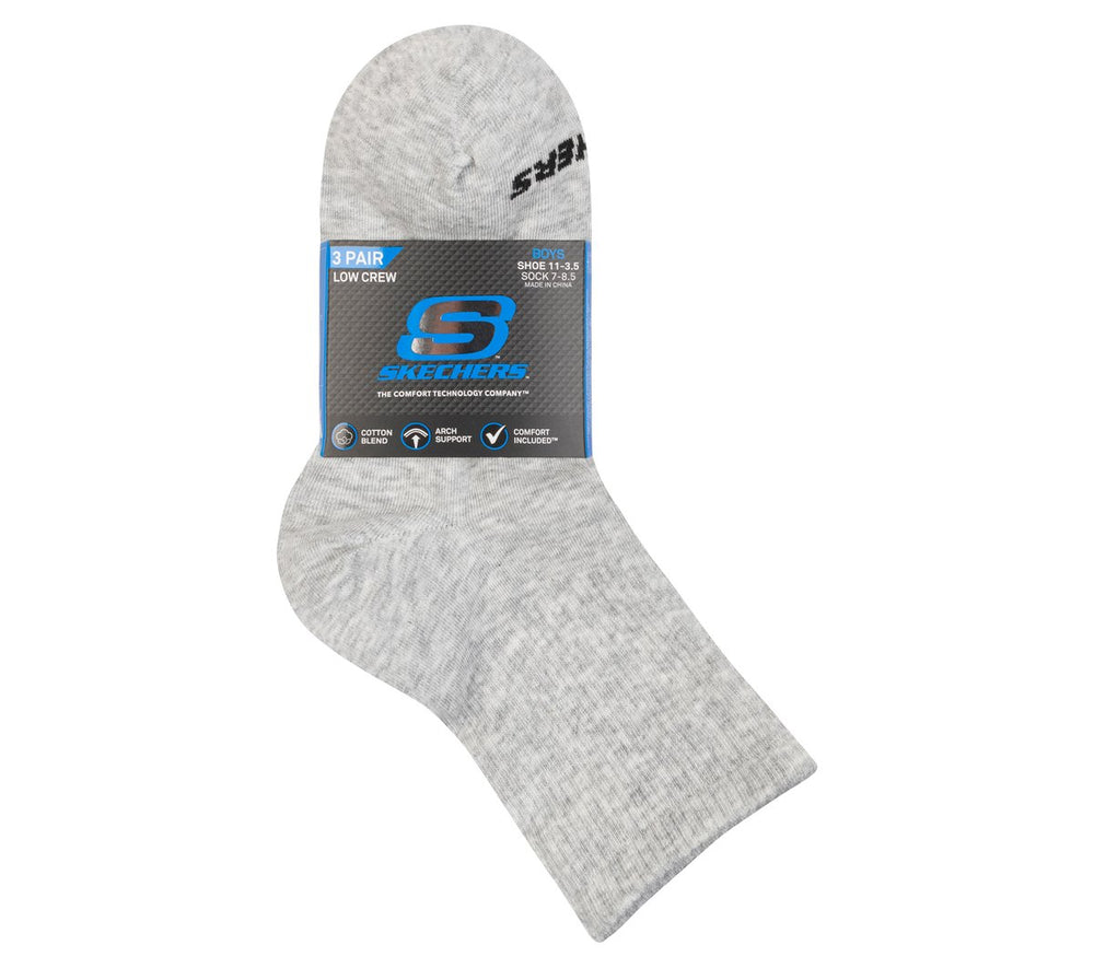 Skechers Kids|Clothing | 3 Pack Boys' Crew Cotton Socks