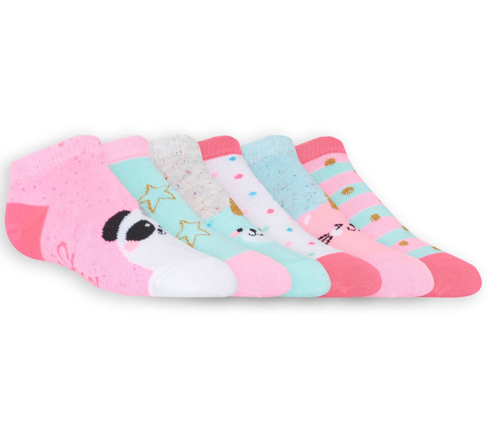 Skechers Kids|Clothing | 6 Pack Low Cut Cute Socks