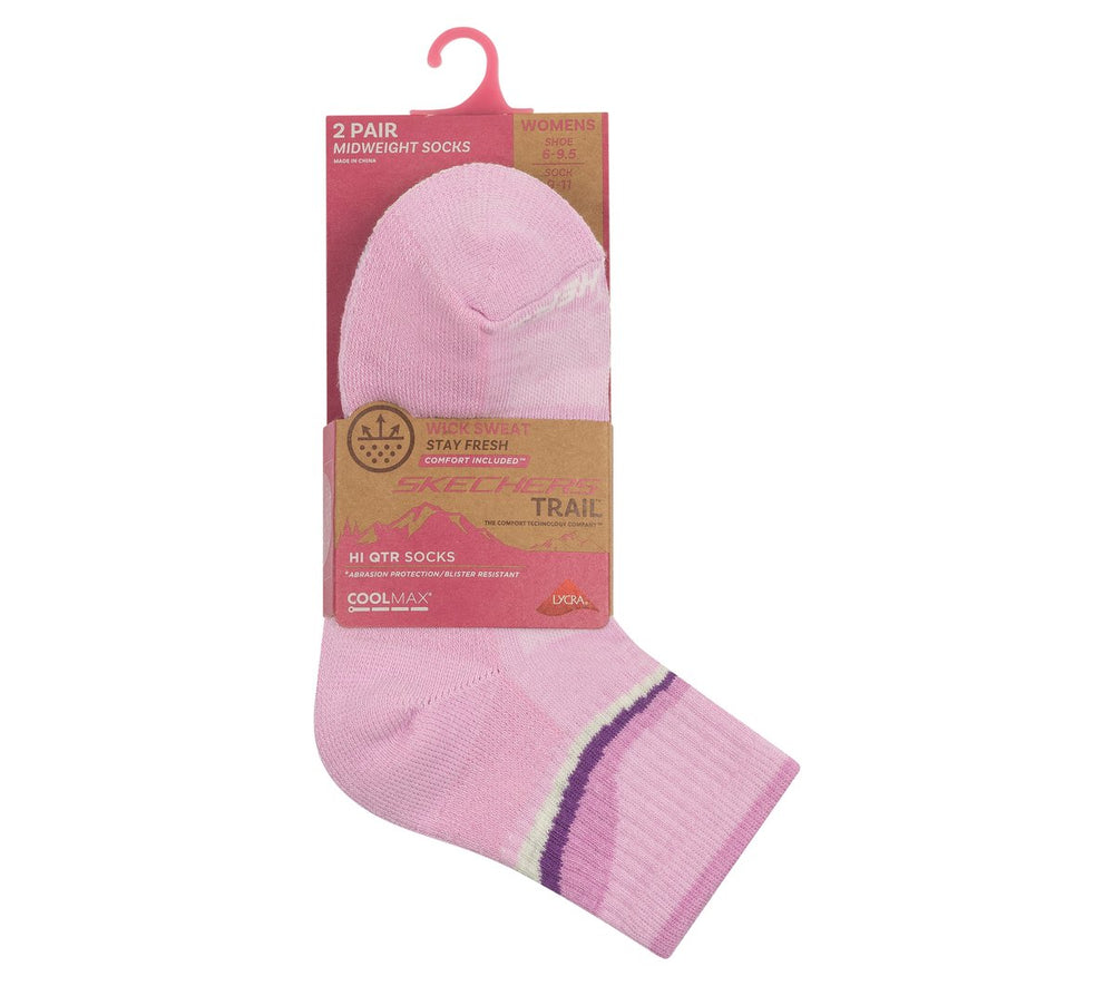Skechers Clothing | 2 Pack Women's Trail Quarter Socks
