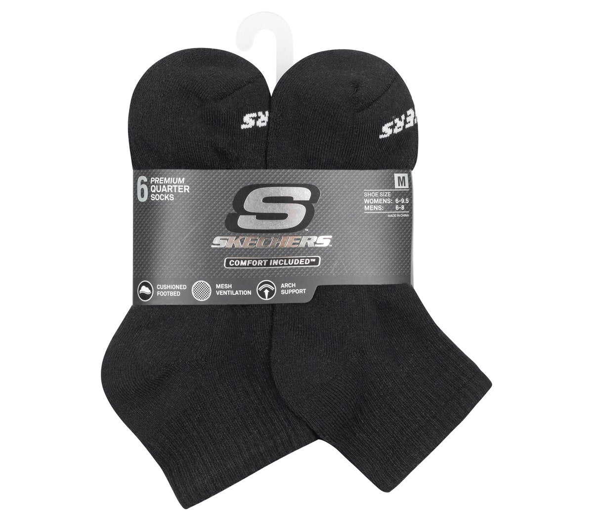 Skechers Clothing | 6 Pack Core Quarter Medium Socks