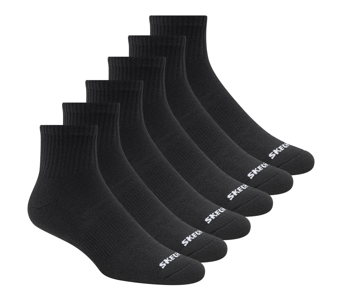 Skechers Clothing | 6 Pack Core Quarter Large Socks