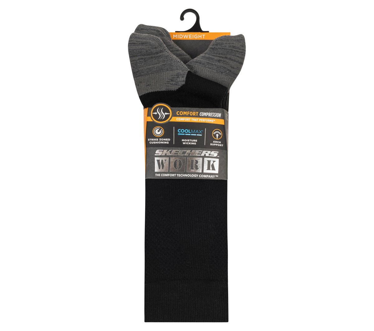 Skechers Clothing | Work: 3 Pack Men's Over Calf Compression Socks