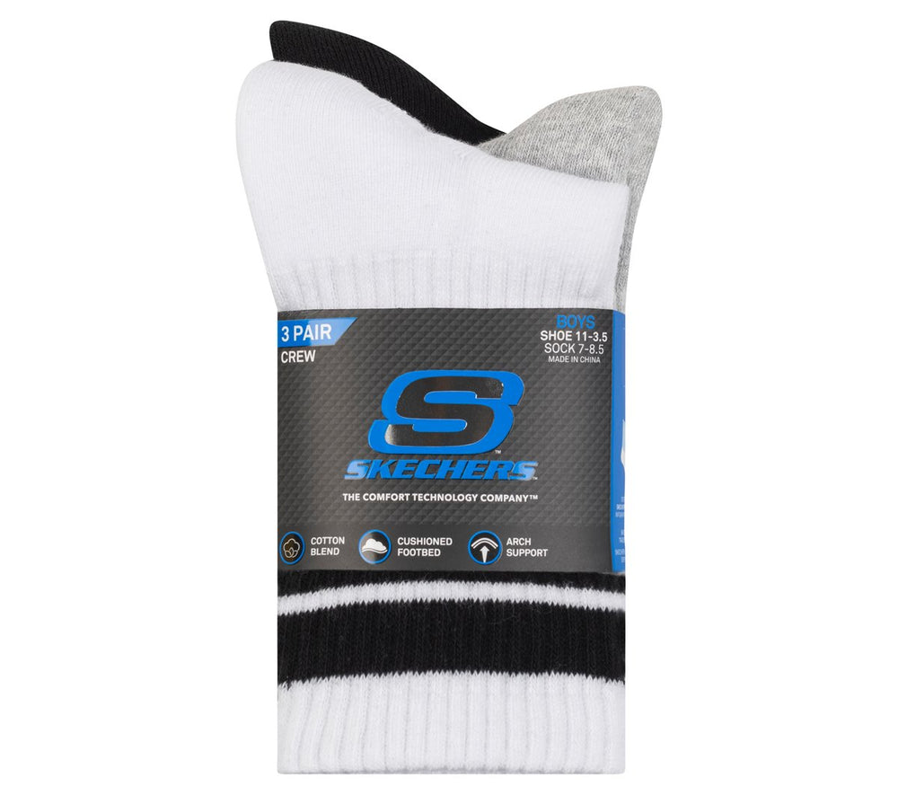 Skechers Clothing | 3 Pack Boys' Crew Socks
