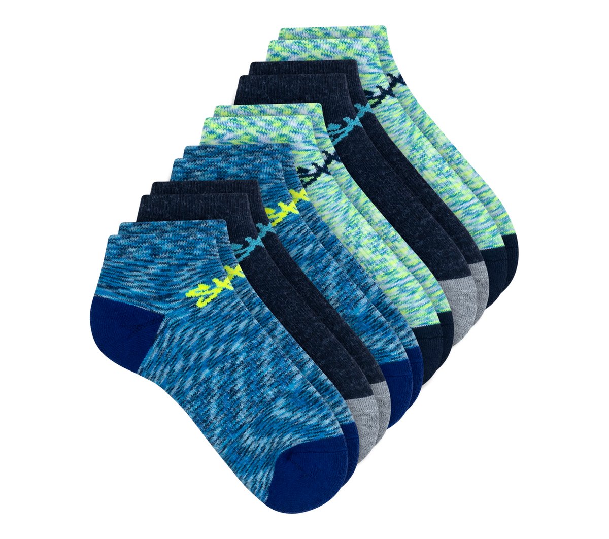 Skechers Clothing | 6 Pack Space Dye Low Cut Socks